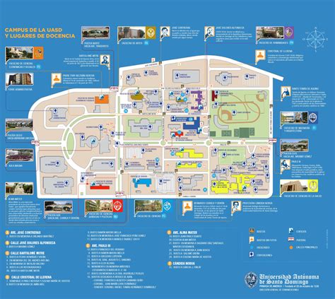 Mapa del campus universitario indicando la ubicación de la Biblioteca y Punto Único