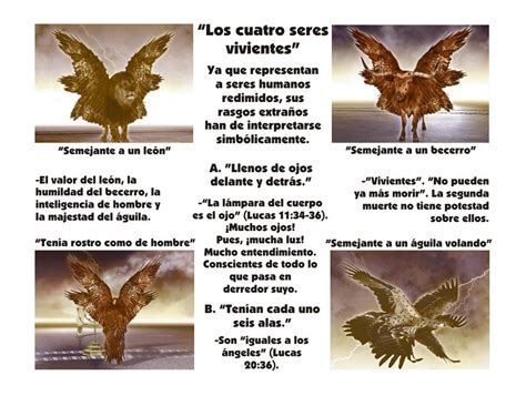 Representación artística de los cuatro seres vivientes de Apocalipsis