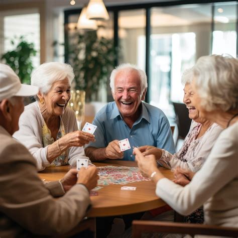 Imagen de un grupo de adultos mayores jugando a las cartas.