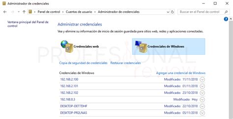 Ventana para agregar una nueva credencial en el Administrador de Credenciales de Windows
