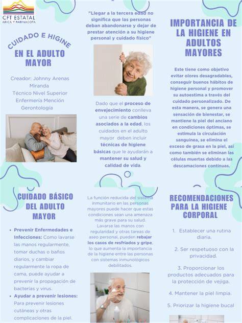 Esquema de higiene personal en adultos mayores