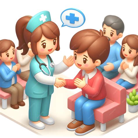 Ilustración de un paciente y su familia conversando con un equipo médico sobre decisiones de cuidado