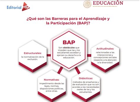 Esquema de las Barreras para el Aprendizaje y la Participación (BAP) en diferentes etapas educativas