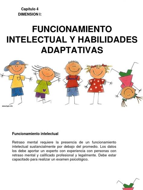 Esquema conceptual que ilustra la relación entre el funcionamiento intelectual, las habilidades adaptativas y los factores ambientales en la discapacidad intelectual.