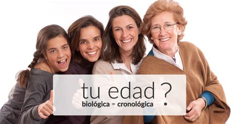 Infografía sobre la diferencia entre edad cronológica y edad biológica
