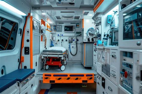 Esquema de un avión ambulancia con equipo médico
