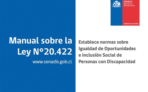 Representación visual de la Ley Nº20.422 y el logo de SENADIS