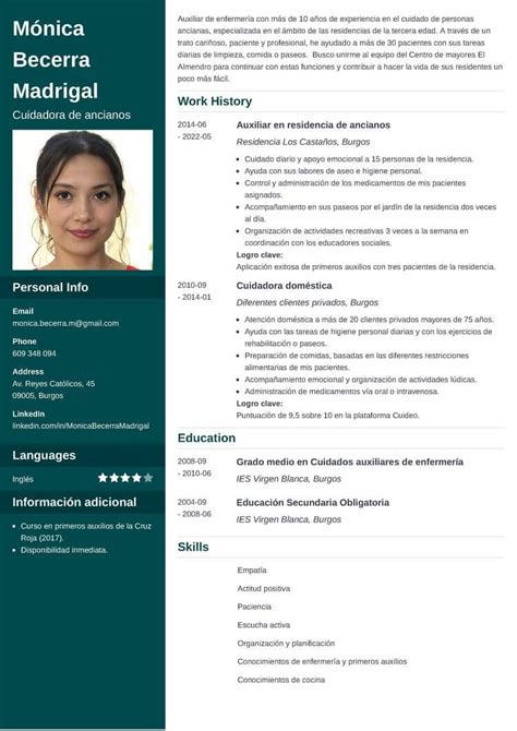 Ejemplo de un perfil atractivo de cuidador de casas