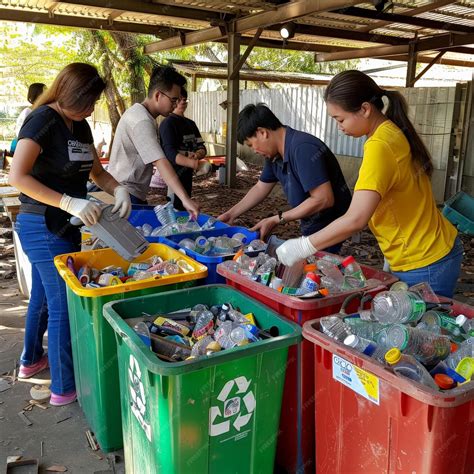 Foto de personas mayores clasificando residuos