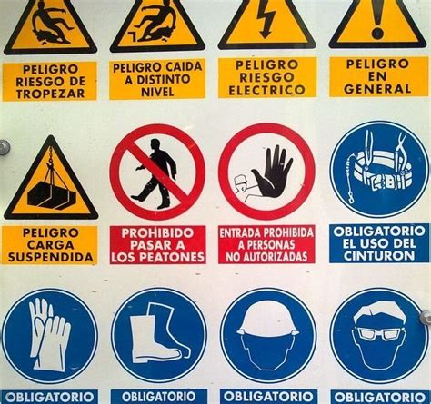 ejemplos de señalética de seguridad (advertencia, prohibición, obligación)