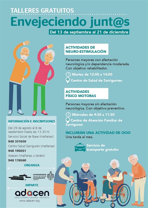 Infografía sobre los tipos de talleres para personas mayores en Valparaíso