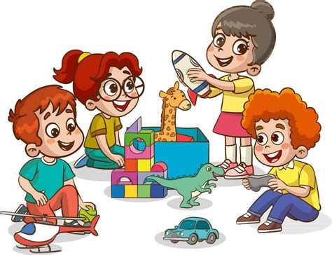 Ilustración de una niñera sonriente jugando con dos niños en un hogar acogedor