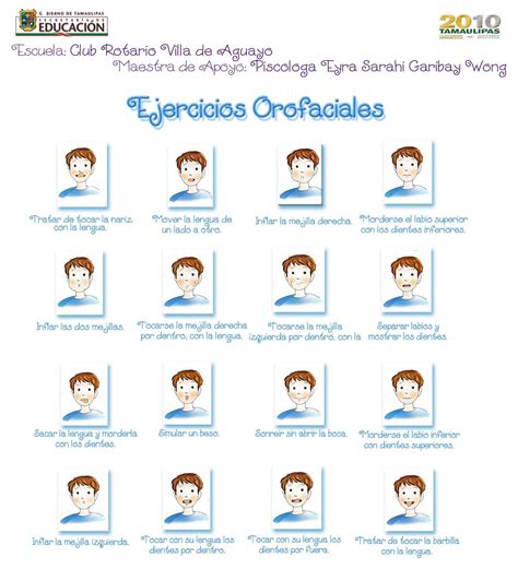 Terapeuta del habla realizando ejercicios orofaciales con un paciente