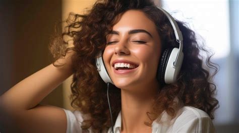 Persona mayor sonriendo mientras escucha música con auriculares