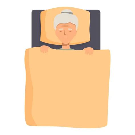 Ilustración de una persona mayor durmiendo o descansando tranquilamente.