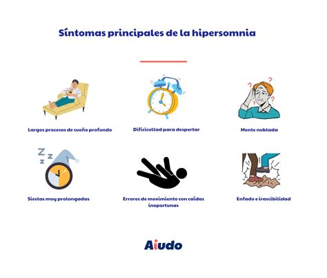 Infografía: Tres tipos de Hipersomnia en adultos mayores con sus características.