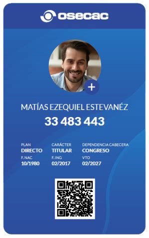 Credencial virtual con diferente orientación