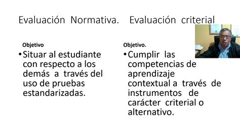 Diagrama comparativo: Evaluación Criterial vs. Evaluación Normativa
