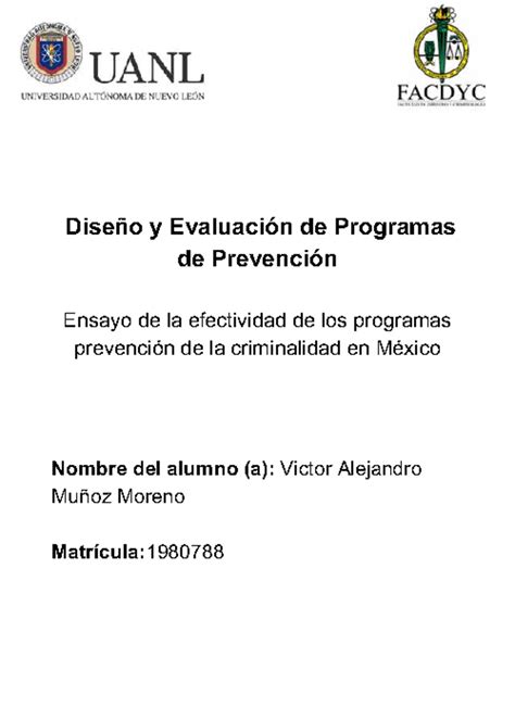 Gráfico comparativo de la efectividad de programas de prevención