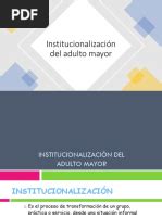 Diagrama de flujo: Factores que llevan a la institucionalización del adulto mayor