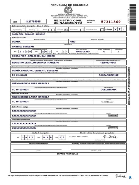 Fotografía de un Registro Civil con señalización de atención preferencial para cuidadores y personas con discapacidad
