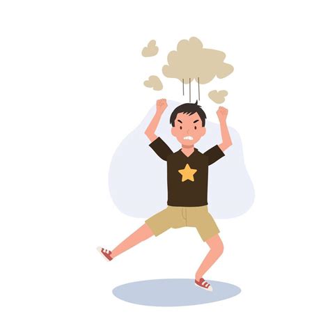 Ilustración de un niño frustrado por no poder escribir