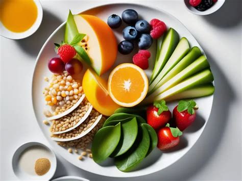 Plato con alimentos variados y coloridos para personas mayores