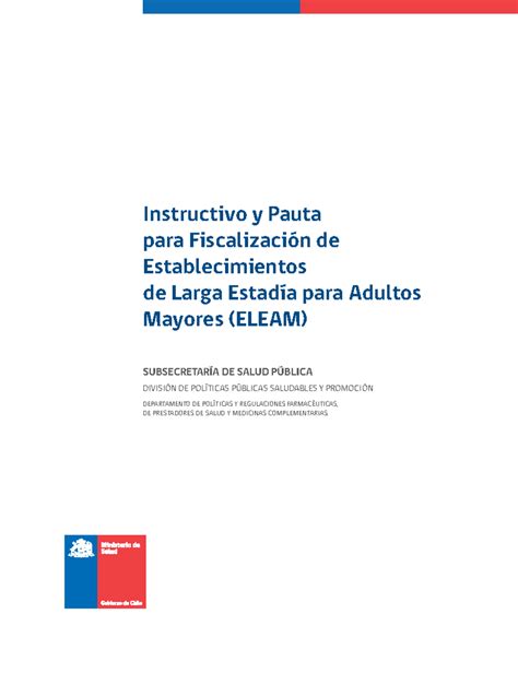 Infografía sobre el protocolo de fiscalización para Establecimientos de Larga Estadía para Adultos Mayores (ELEAM)