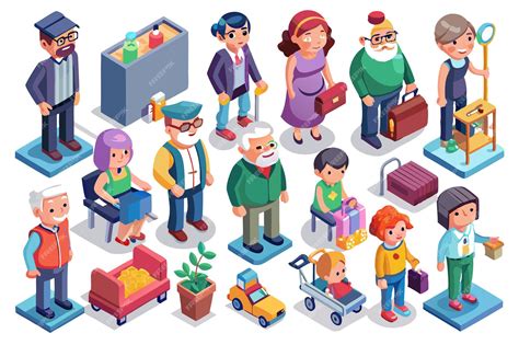 Representación gráfica de personas de diversas edades y condiciones (ancianos, personas con discapacidad, familias) y un profesional de la salud mental interactuando en un entorno hogareño.