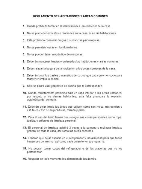 Plan de distribución de áreas comunes y habitaciones