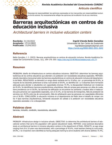 Gráfico mostrando porcentajes de barreras arquitectónicas más comunes en centros educativos