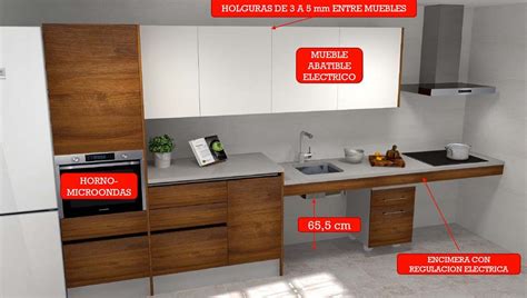 diagrama de una cocina adaptada para personas con baja visión