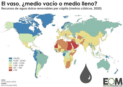 Mapa global de escasez hídrica y disponibilidad de agua