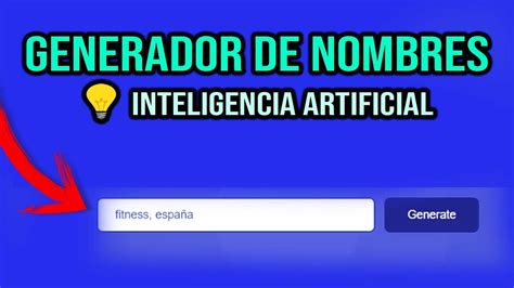 Captura de pantalla simulada de un generador de nombres de negocios con IA mostrando varias sugerencias