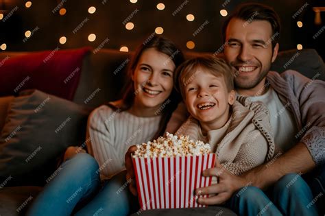Familia viendo una película sobre inclusión