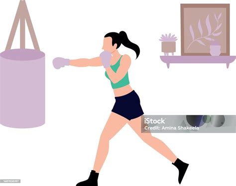 Ilustración de un adulto mayor practicando boxeo sin contacto