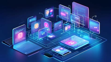 Iconos de dispositivos mostrando acceso multiplataforma a software de diseño de credenciales