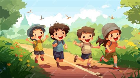 niños riendo y jugando al aire libre