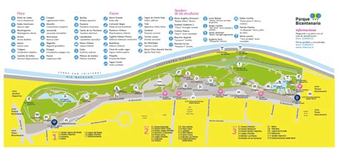 Mapa turístico de Vitacura destacando puntos de interés como Parque Bicentenario y Alonso de Córdova