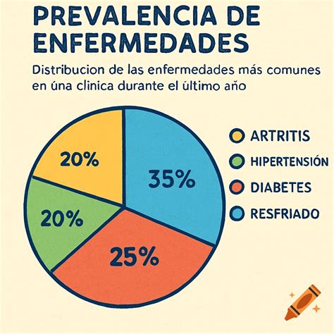 Gráfico de barras mostrando la incidencia y prevalencia de enfermedades comunes