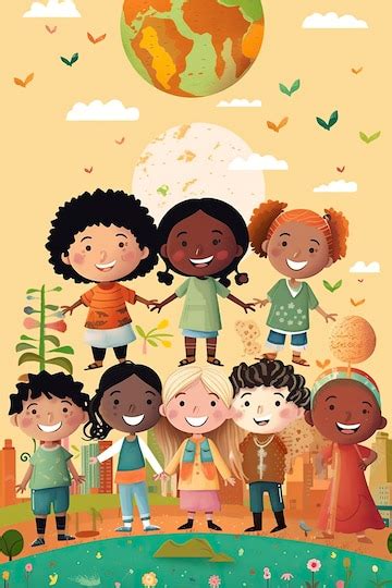 Ilustración de niños en un ambiente institucionalizado