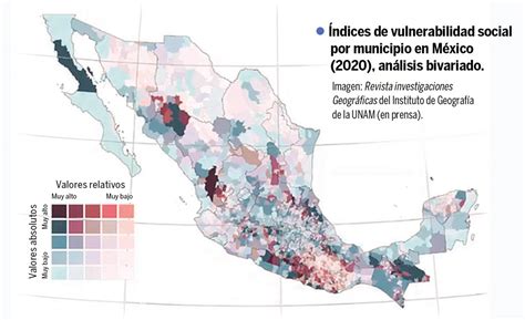Infografía: Ejemplo de mapa de vulnerabilidad social según el modelo de Cutter et al., mostrando diferentes grados de riesgo en un área urbana.