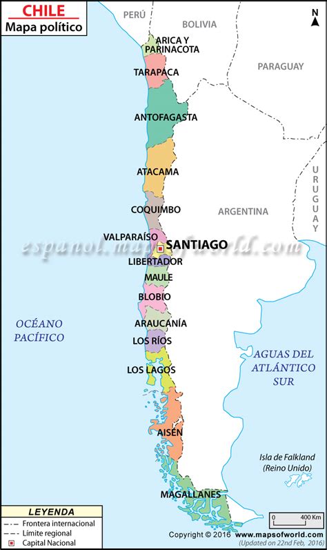 Mapa de Chile con las ciudades donde operan las oficinas OPD del Programa 24 Horas