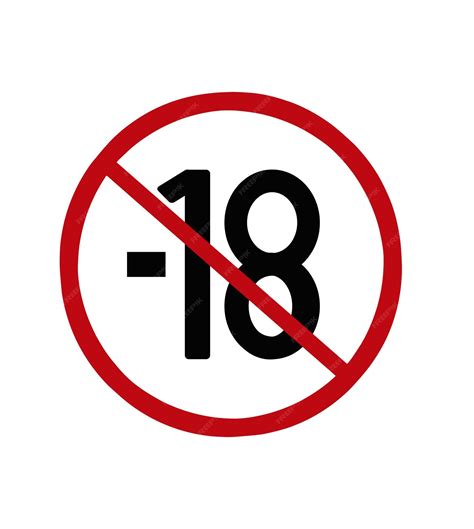 Símbolo de advertencia 18+ para contenido restringido por edad