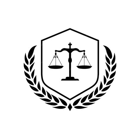 Escudo con símbolo de justicia o protección legal
