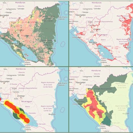Mapa de áreas expuestas a amenazas naturales