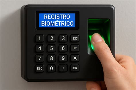 Esquema de un sistema de registro y control de asistencia biométrico