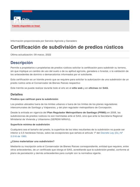 Esquema explicativo de la subdivisión de predios rústicos según la normativa chilena