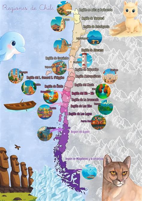 Mapa de Chile resaltando las regiones con mayores índices de explotación sexual infantil