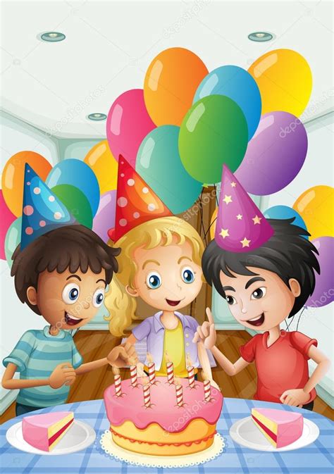 Foto o ilustración de niños celebrando un cumpleaños temático, participando en juegos